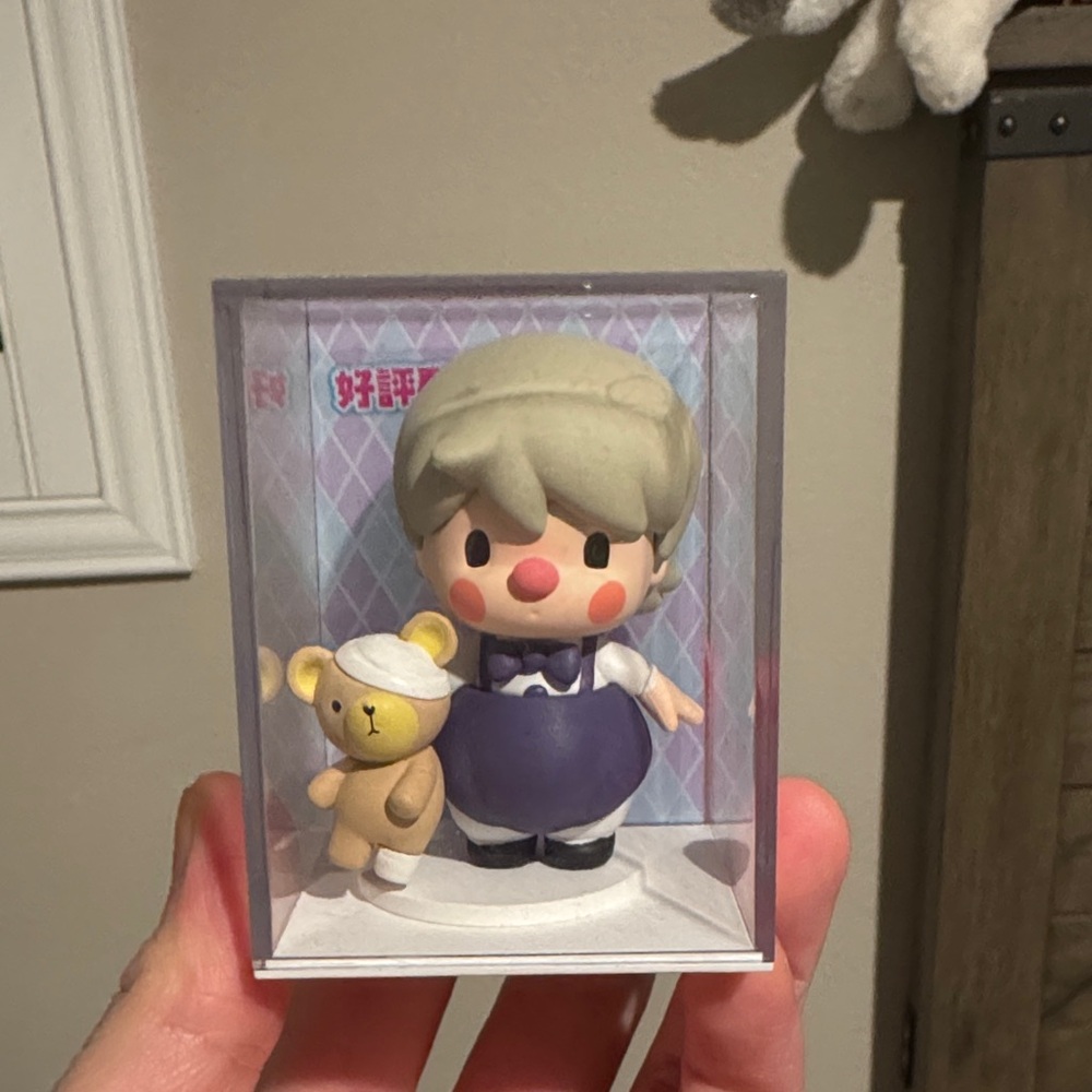 Popmart Blind Box Cute Figurine with Bear - Gray and Purple